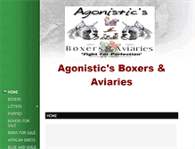 Tablet Screenshot of agonisticsboxers.com